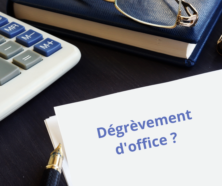 Document avec titre : Dégrèvement d'office ?