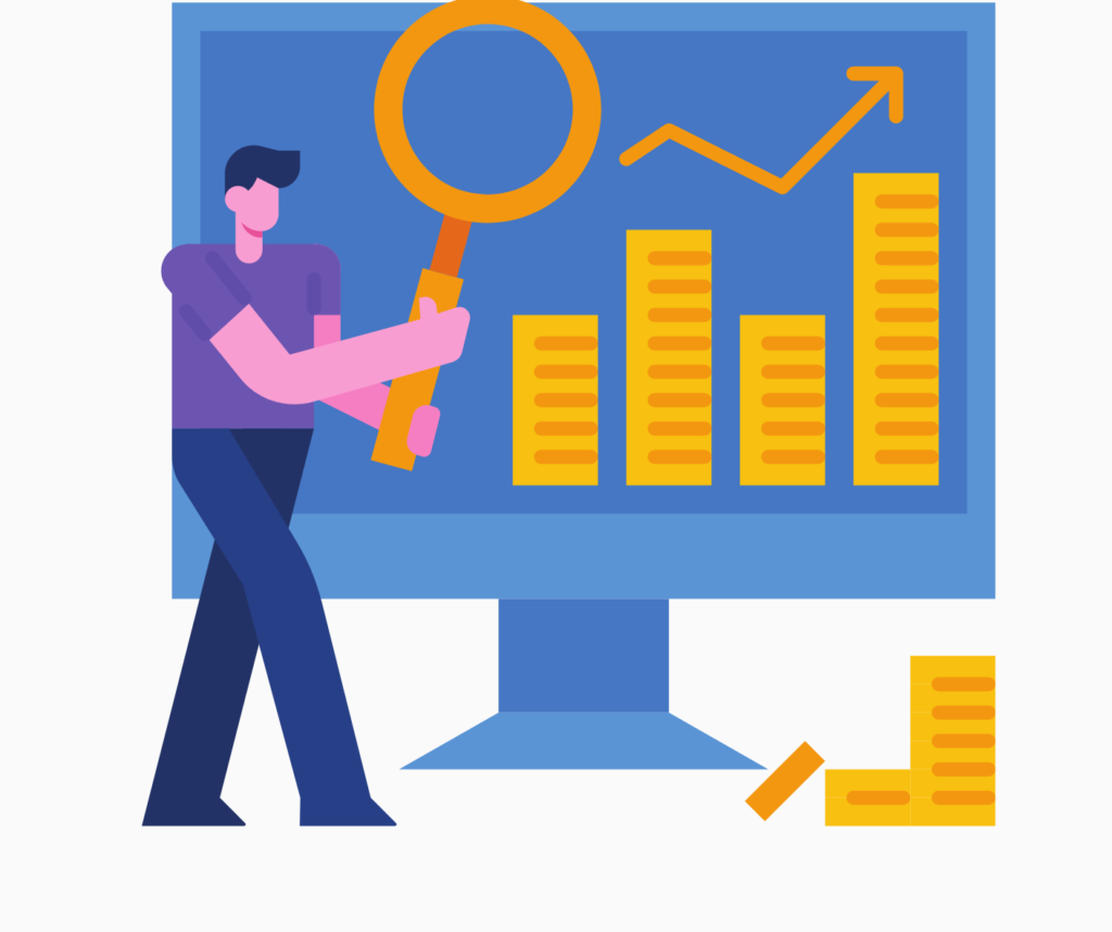 investissement : graphiques en hausse